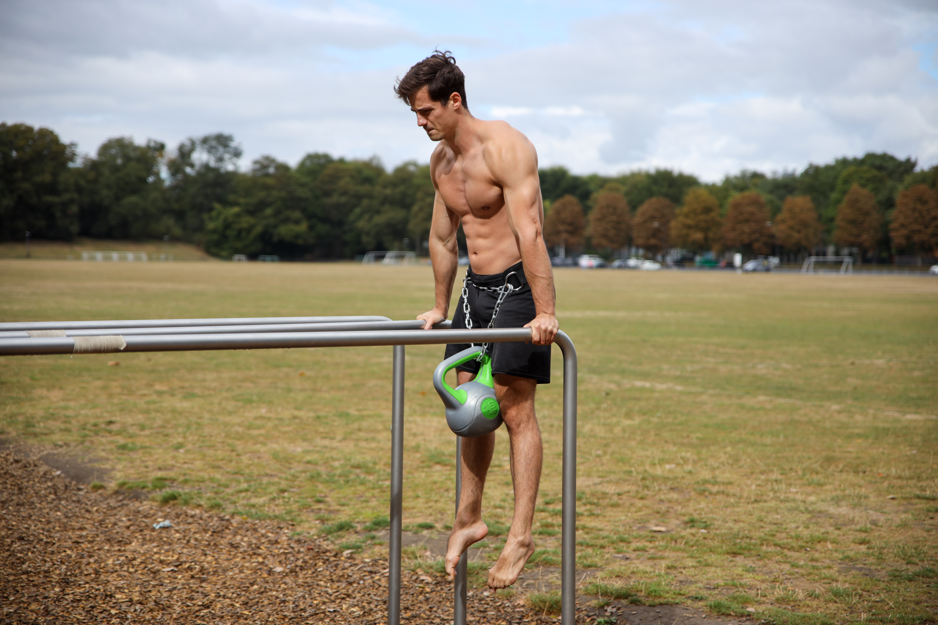 dips pbars kettle bell weightbelt